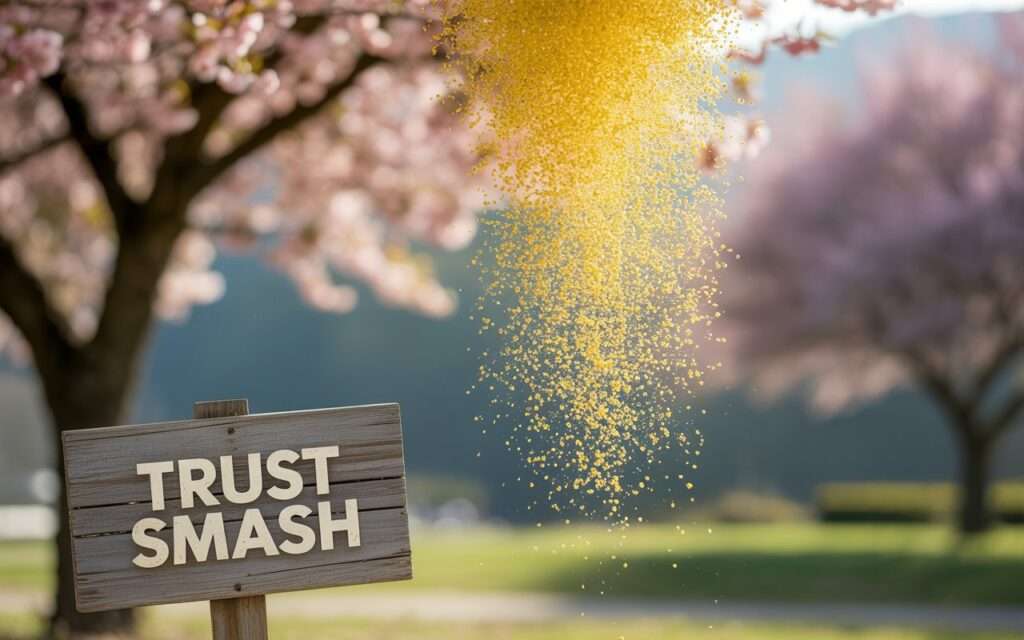 Pollen floating in the air – cause of seasonal allergies