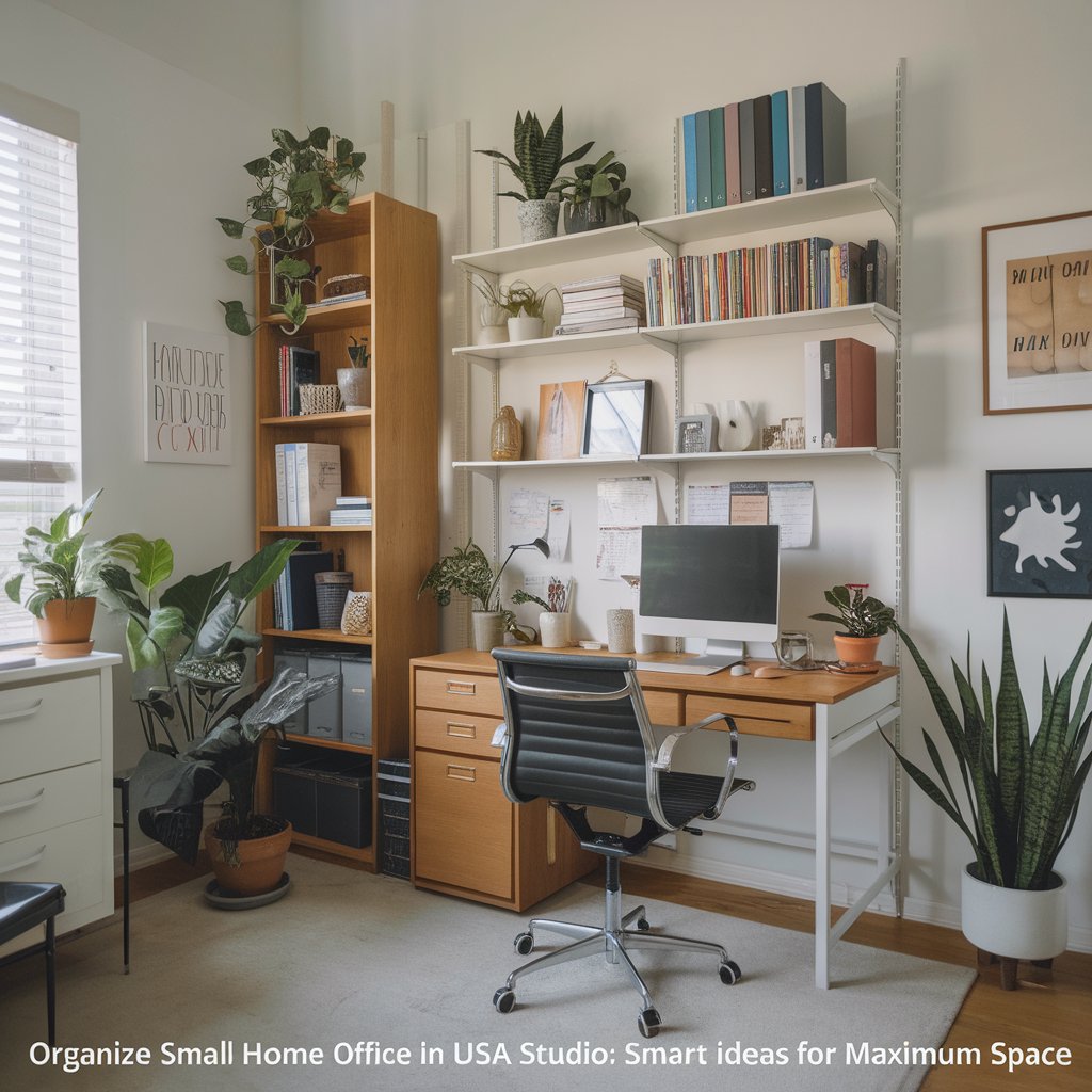 organize small home office in usa studio