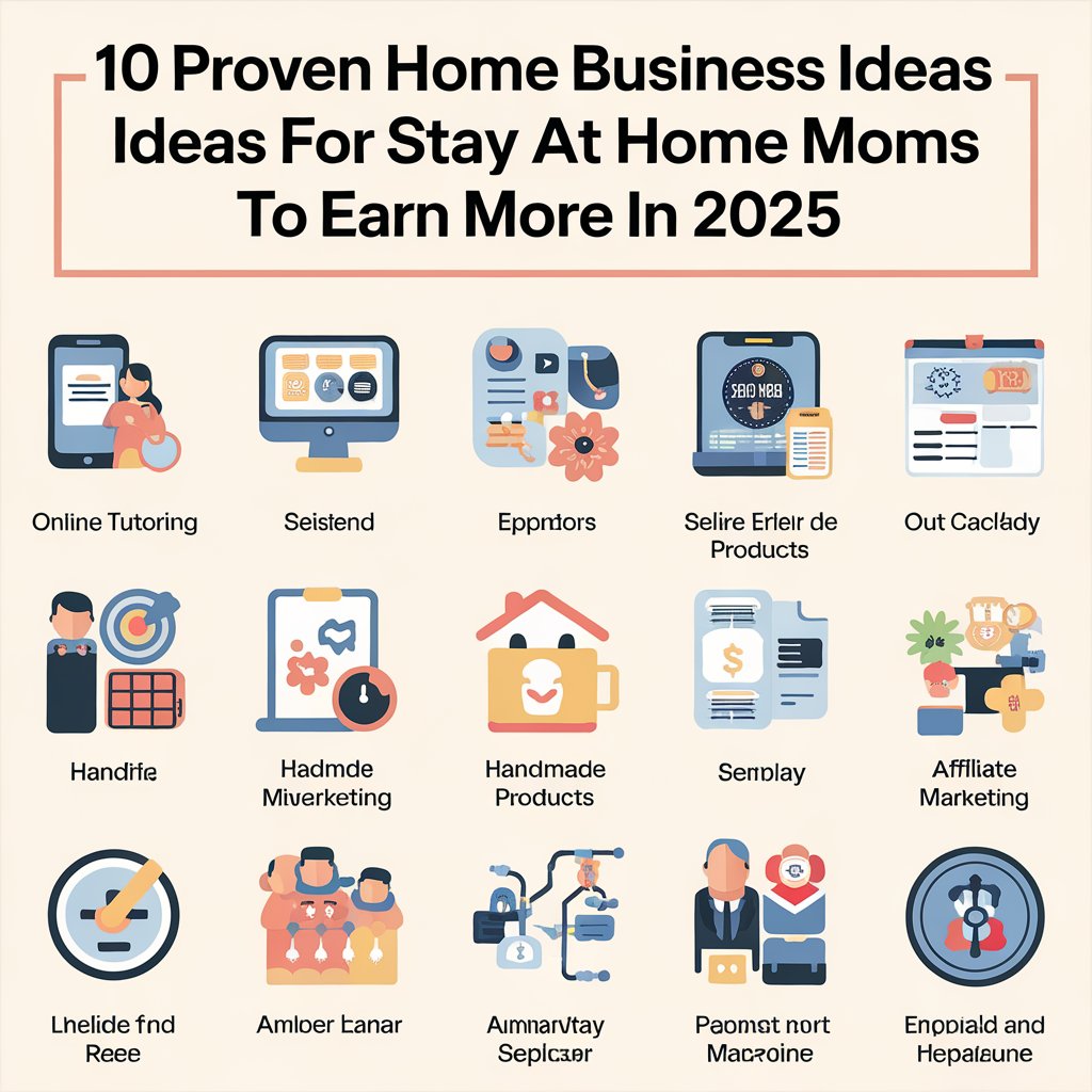 10 Proven Home Business Ideas for Stay at Home Moms to Earn More in 2025