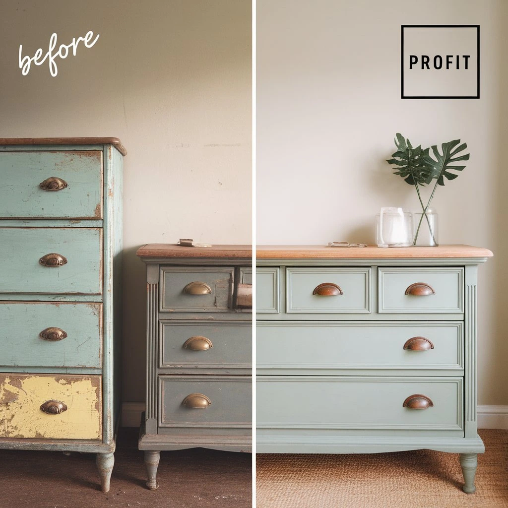 Flip furniture for profit after painting