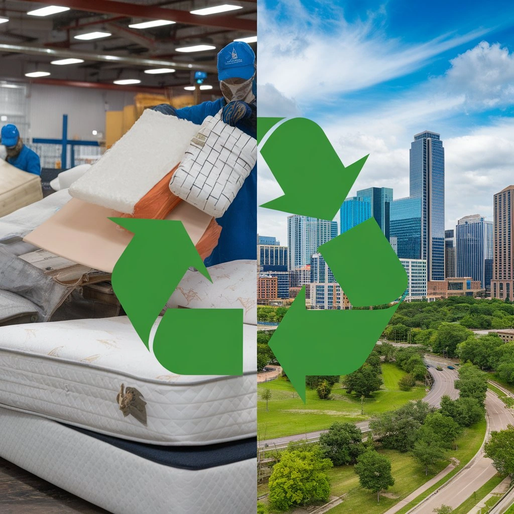 Eco-friendly mattress recycling process supporting Austin's sustainability goals and waste reduction