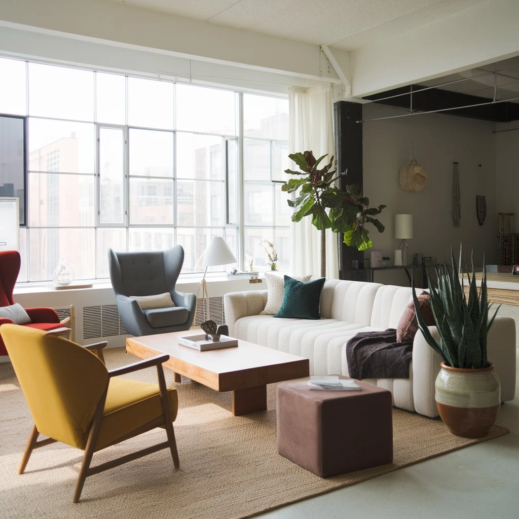 Modern living room showcasing stylish and budget-friendly furniture options