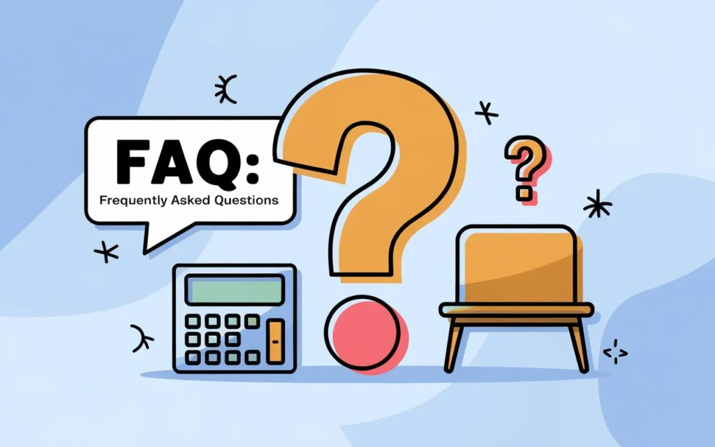 FAQ graphic about how used furniture value calculators work
