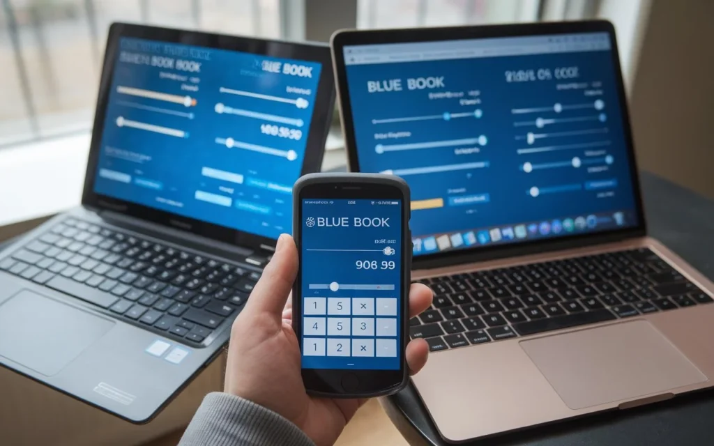 Screens of free blue book furniture calculators for estimating used furniture value