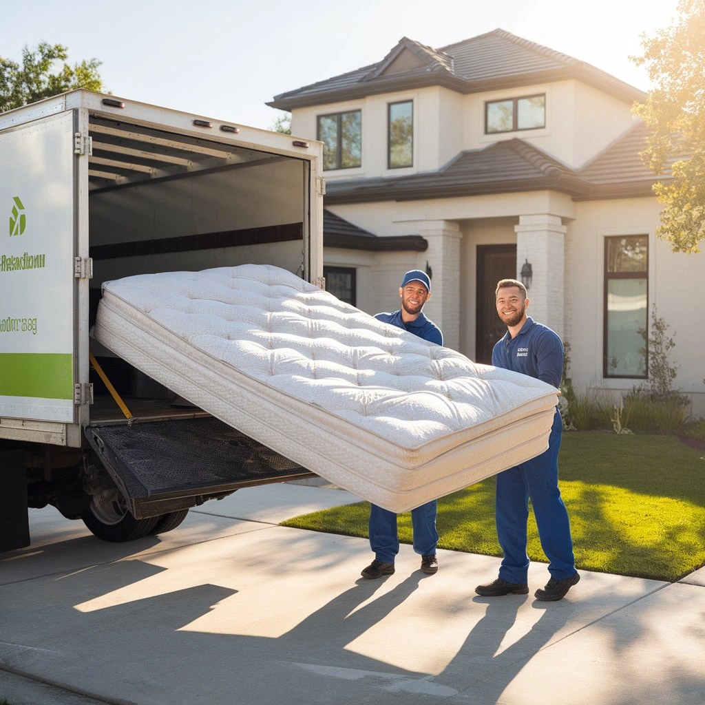 Professional mattress disposal team providing same-day pickup service in Austin residential area