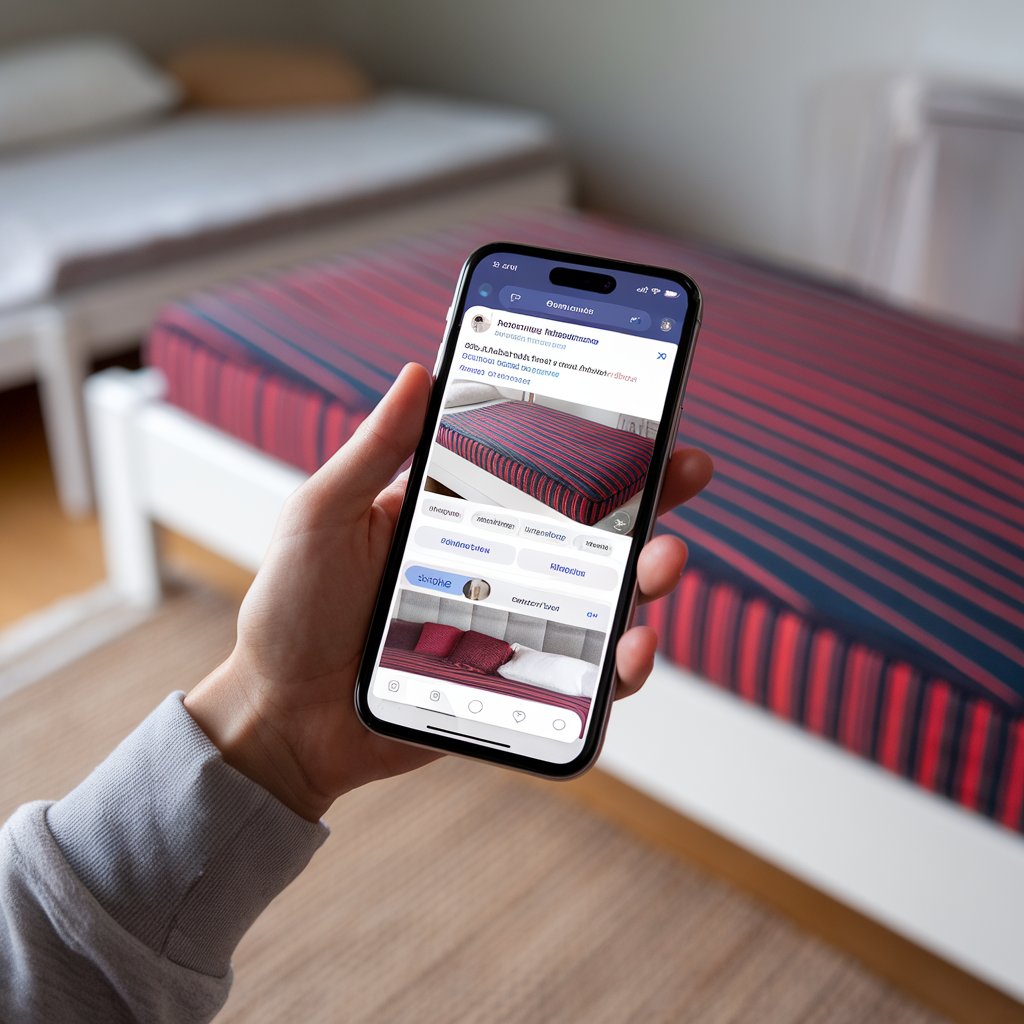 Step-by-step guide to listing and selling a used mattress on Facebook Marketplace.