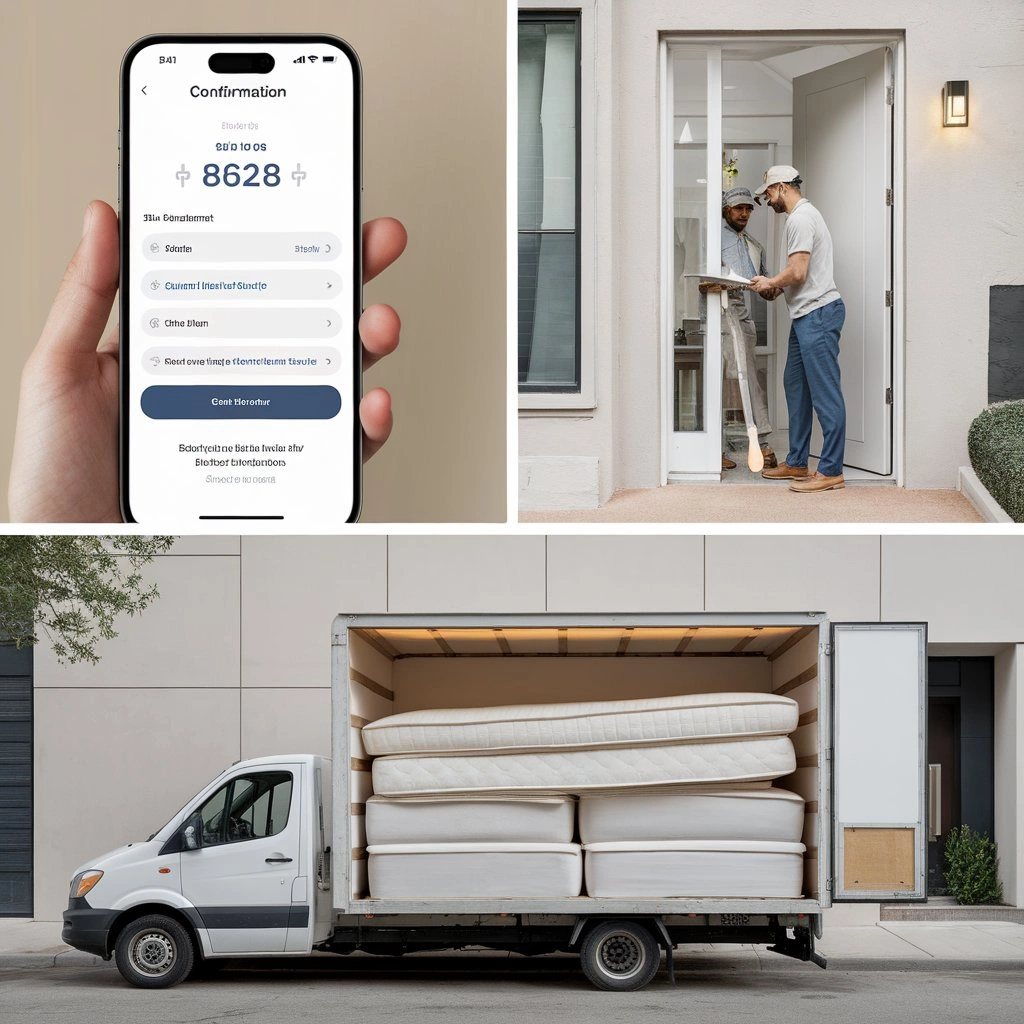 Three-step mattress pickup process from booking to removal in Austin homes