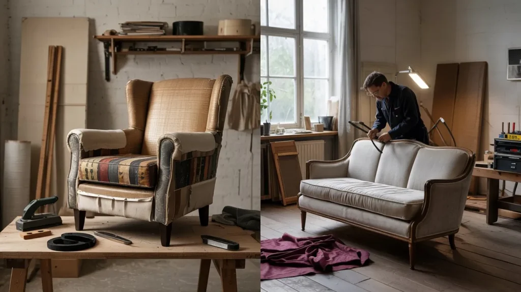 DIY vs professional leather reupholstery cost comparison