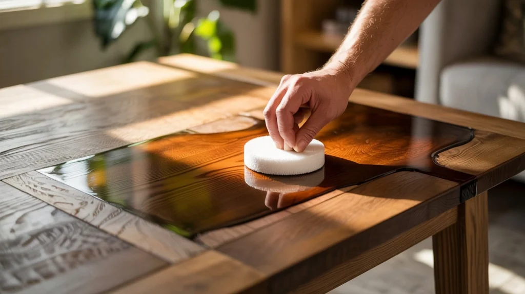 refinishing wood table without stripping
