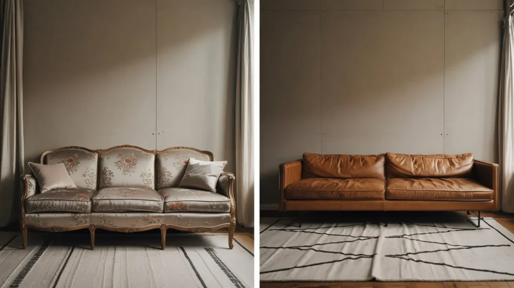 Comparison between reupholstering and buying new leather furniture