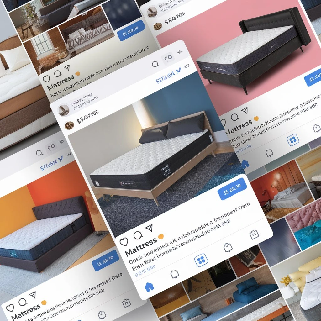 Online listings of used mattresses on marketplace platforms